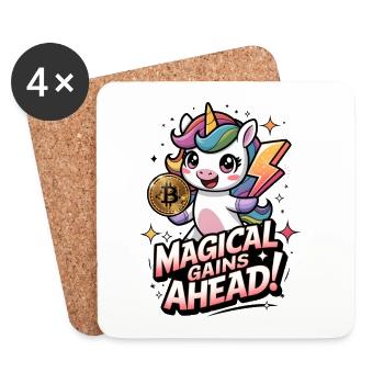 Magical Gains Ahead! - Coasters (set of 4) - white - Front