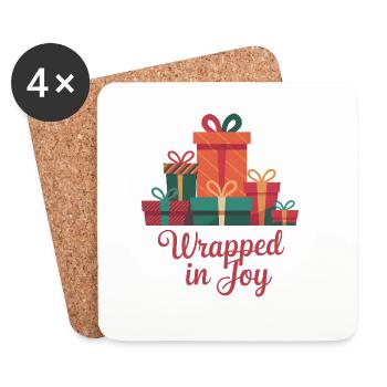 Wrapped In Joy - Coasters (set of 4) - white - Front