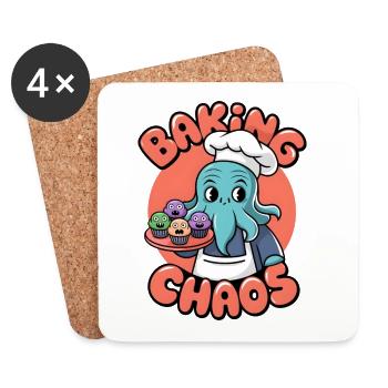 Baking Chaos - Coasters (set of 4) - white - Front