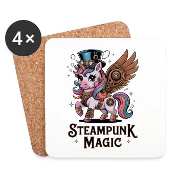 Steampunk Magic - Coasters (set of 4) - white - Front