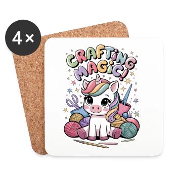 Crafting Magic! - Coasters (set of 4) - white - Front