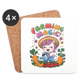 Farming Magic! - Coasters (set of 4) - white - Front