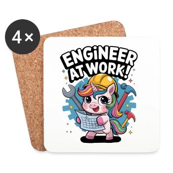 Engineer At Work! - Coasters (set of 4) - white - Front