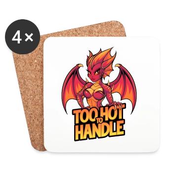 Too Hot To Handle - Coasters (set of 4) - white - Front