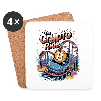 The Crypto Ride - Coasters (set of 4) - white - Front