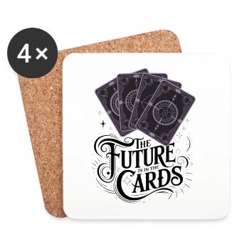 The Future Is In The Cards - Coasters (set of 4) - white - Front