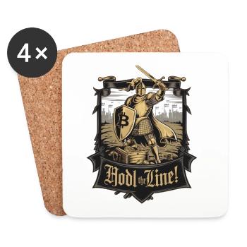 Hodl la ligne ! - Dessous de verre (lot de 4) - blanc - Devant
