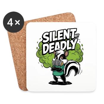 Silent But Deadly - Coasters (set of 4) - white - Front
