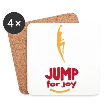 Jump For Joy par JoEp Skate - Dessous de verre (lot de 4) - blanc - Devant