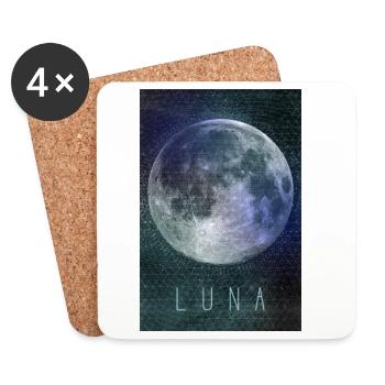 LUNA - Coasters (set of 4) - white - Front