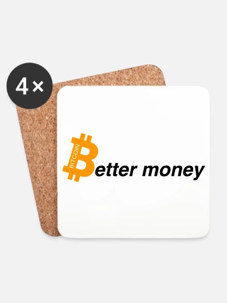 Better money - Untersetzer (4er-Set) - Weiß