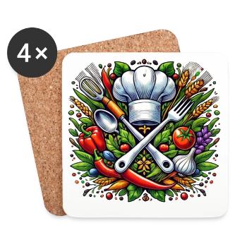 Koch Logo - Coasters (set of 4) - white - Front