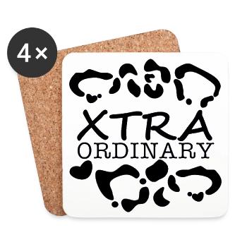 XTRA ORDINARY Abstract - Coasters (set of 4) - white - Front