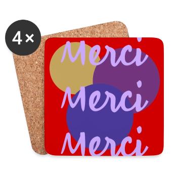 THANK YOU. MISTRESS. MASTER. THANK YOU MISTRESS - Coasters (set of 4) - white - Front