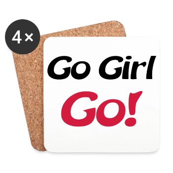 go girl go - Untersetzer (4er-Set) - Weiß - Vorne