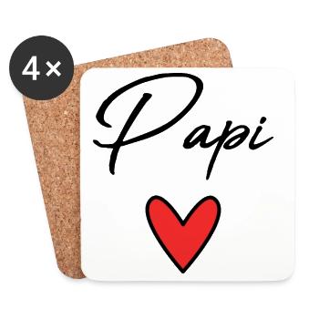GRANDPA. DAD. FATHER'S DAY. HAPPY FATHER'S DAY - Coasters (set of 4) - white - Front