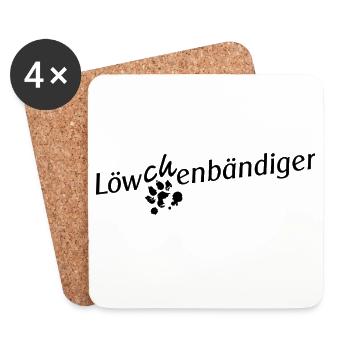Löwchen-Bändiger - Coasters (set of 4) - white - Front