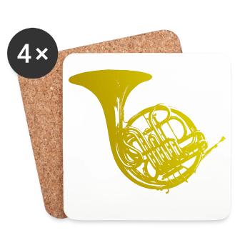 Horn - Untersetzer (4er-Set) - Weiß - Vorne