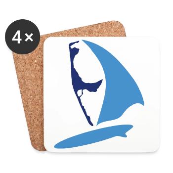 sylt surfer blau - Untersetzer (4er-Set) - Weiß - Vorne