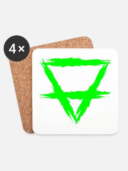 Element Symbol Erde - Untersetzer (4er-Set) - Weiß