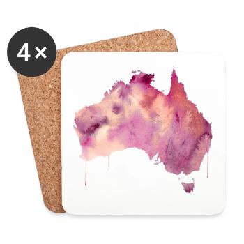 Australien Pink - Untersetzer (4er-Set) - Weiß - Vorne
