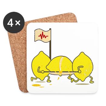 Erfrischende Notfall Limonade - Untersetzer (4er-Set) - Weiß - Vorne