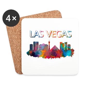 Las Vegas - Untersetzer (4er-Set) - Weiß - Vorne