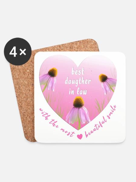 best daugther in law - Untersetzer (4er-Set) - Weiß