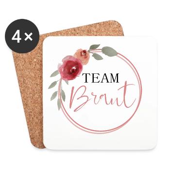 Team Braut - Untersetzer (4er-Set) - Weiß - Vorne