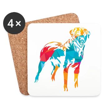 Furchtloser Hirtenhund Anatoliens - Untersetzer (4er-Set) - Weiß - Vorne