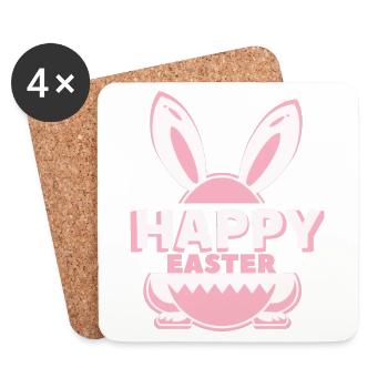 Frohe Ostern - Untersetzer (4er-Set) - Weiß - Vorne