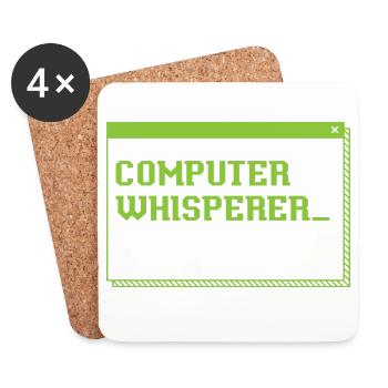 Computer Whisperer Information Technology - Untersetzer (4er-Set) - Weiß - Vorne