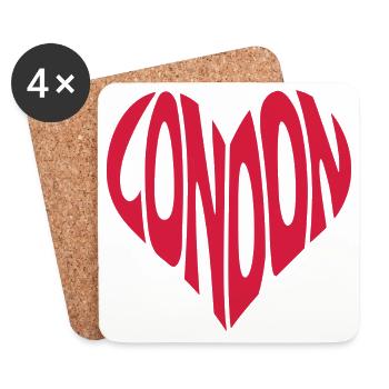 London - Untersetzer (4er-Set) - Weiß - Vorne