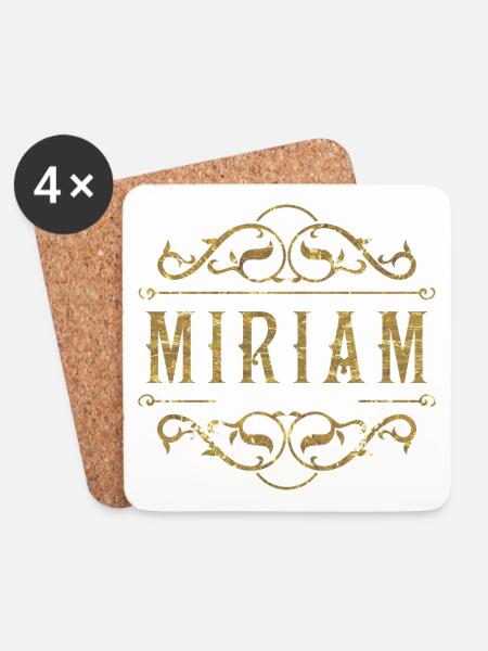 Miriam gold - Untersetzer (4er-Set) - Weiß