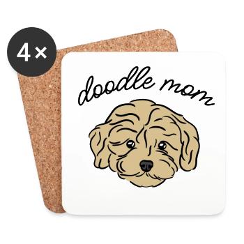 doodle mom - Untersetzer (4er-Set) - Weiß - Vorne