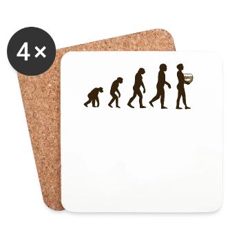 Aquarium Evolution - Untersetzer (4er-Set) - Weiß - Vorne