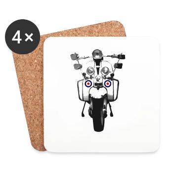 Mod Scooter - Untersetzer (4er-Set) - Weiß - Vorne
