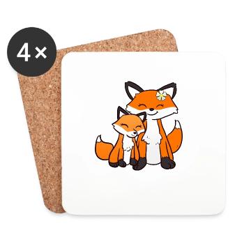 Sister Fox - Untersetzer (4er-Set) - Weiß - Vorne