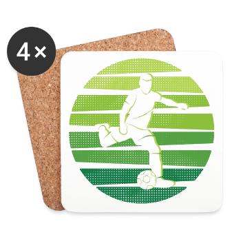 Fußball Spieler Fußballtrainer Fußballer - Untersetzer (4er-Set) - Weiß - Vorne