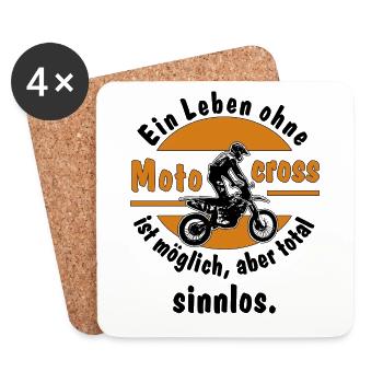 leben ohne mx ist sinnlos - Untersetzer (4er-Set) - Weiß - Vorne