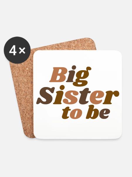 big sister to be - Untersetzer (4er-Set) - Weiß