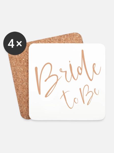 Bride to be - Untersetzer (4er-Set) - Weiß