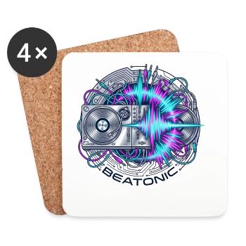 Beatronic Neon DJ Circuit - Untersetzer (4er-Set) - Weiß - Vorne