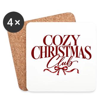 Cozy Christmas Club - Untersetzer (4er-Set) - Weiß - Vorne