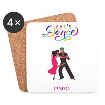 Lass uns Tango tanzen - Untersetzer (4er-Set) - Weiß - Vorne
