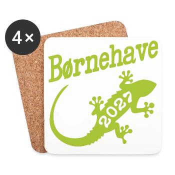 Dänischer Kindergarten 2027 - Untersetzer (4er-Set) - Weiß - Vorne