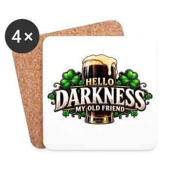 Dunkles Freund Bier Kleeblatt - Untersetzer (4er-Set) - Weiß - Vorne