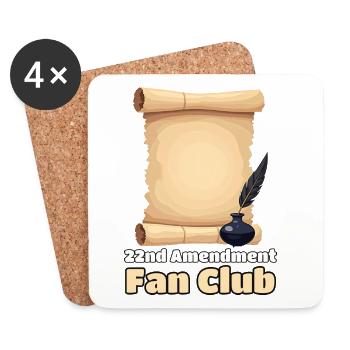22nd Amendment Fan Club - Untersetzer (4er-Set) - Weiß - Vorne