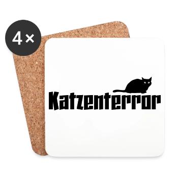 Katze  - Untersetzer (4er-Set) - Weiß - Vorne