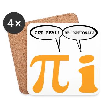 Sei realistisch Sei rational - Untersetzer (4er-Set) - Weiß - Vorne